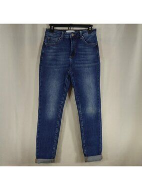 Risen Womens Jeans 7/28 High Rise Skinny Blue Medium Wash Stretch Denim RDP5556